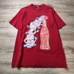 Signal Sports Coca-Cola T-Shirt Mens Medium‎ Red 1994 Vintage Ice Graphic USA